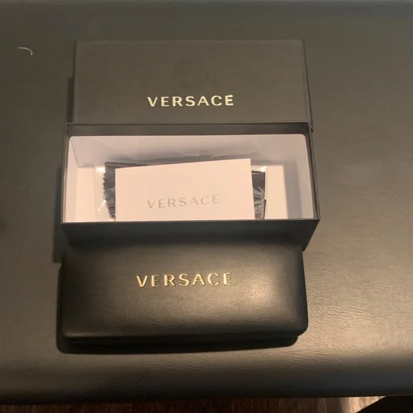Versace Black and Gold Eyewear Case - Picture 1 of 6